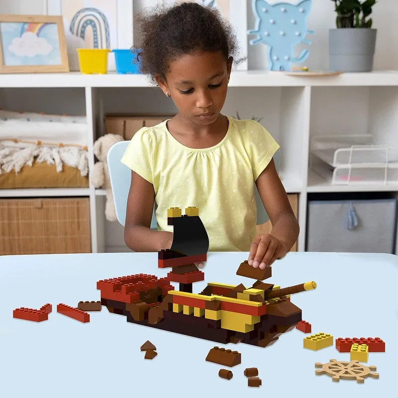 Pirates Ship ABS Building Blocks Kit, Colourful Bricks and Blocks Adventure Play Set - (224 Pcs)