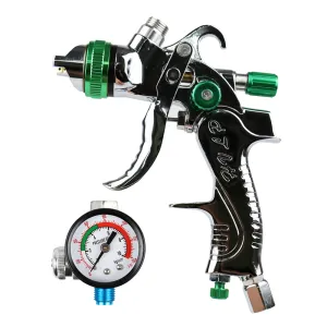 Professional Gravity-Fed HVLP Spray gun 1.4mm   Air Regulator with Gauge