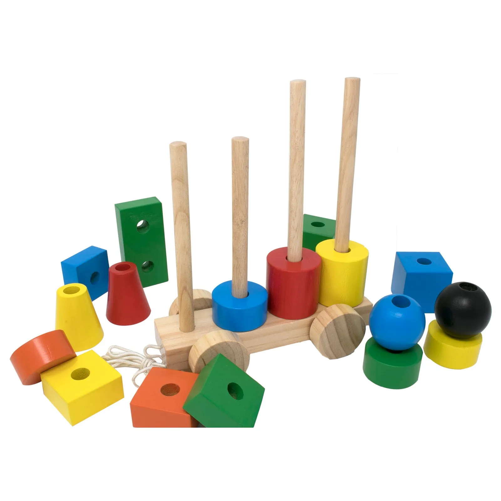 Stacking Train Blocks - Colored