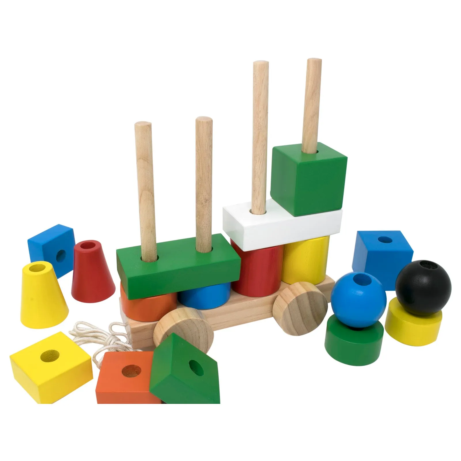 Stacking Train Blocks - Colored