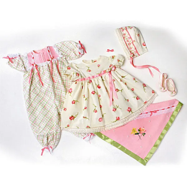The Ashton - Drake Galleries Lily Rose TrueTouch® Authentic Silicone Baby Girl Doll With 7-Piece Layette Set Weighted Fully Poseable with Hand-Rooted Hair & Inset Eyes by Michelle Fagan 21"-Inches