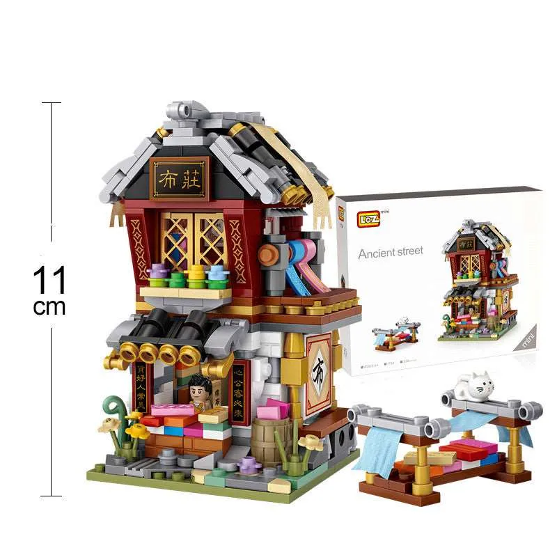 Traditional Chinese Marketplace Building Blocks