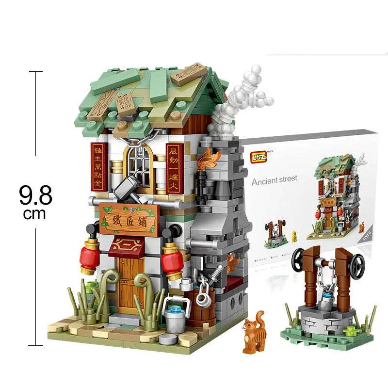Traditional Chinese Marketplace Building Blocks