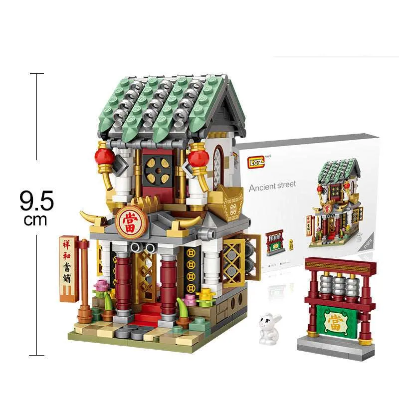 Traditional Chinese Marketplace Building Blocks