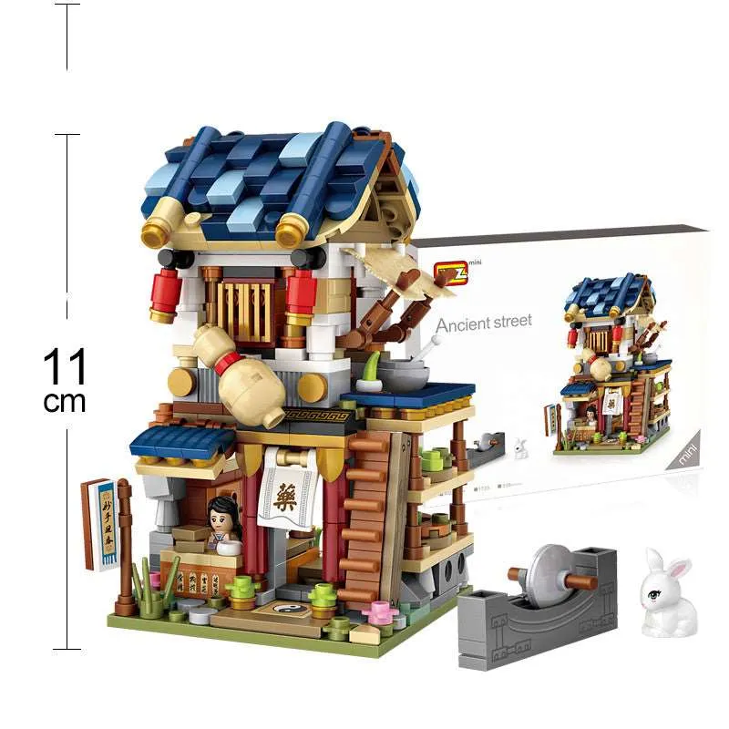 Traditional Chinese Marketplace Building Blocks