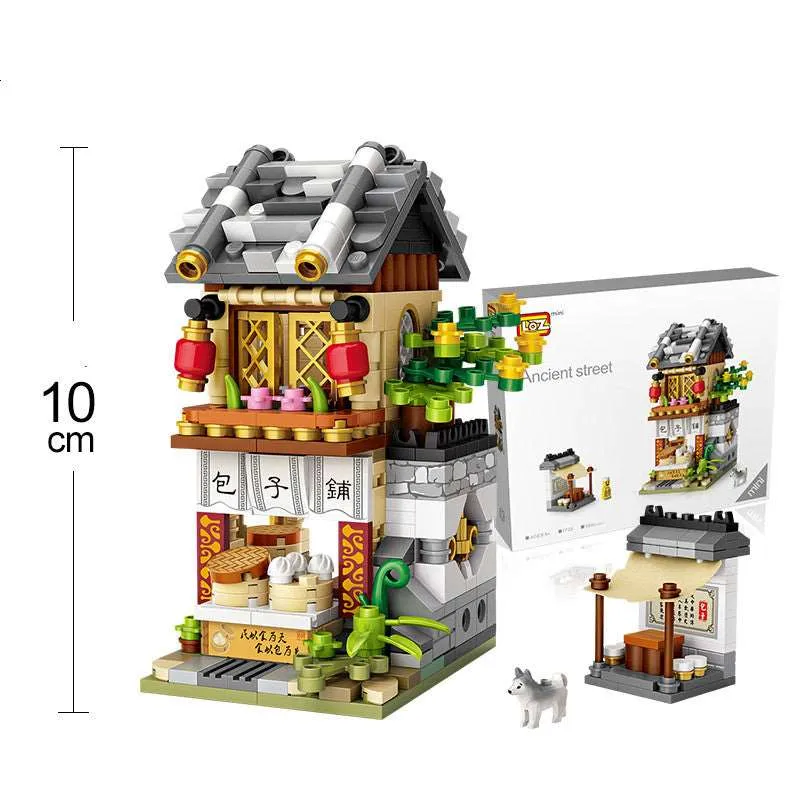 Traditional Chinese Marketplace Building Blocks