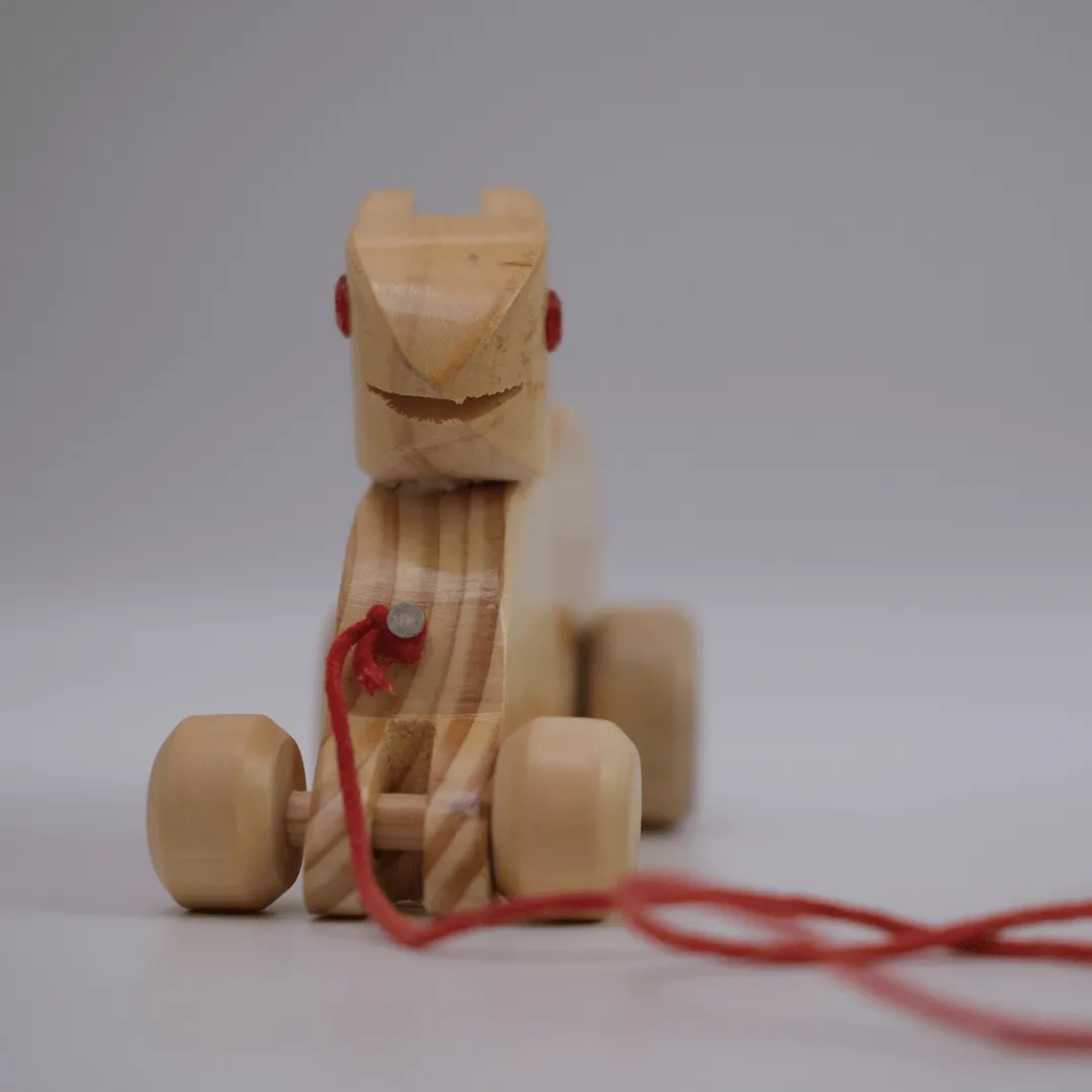 Walk-A-Long Wooden Pull Along Toy Big Rabbit for 12 Months