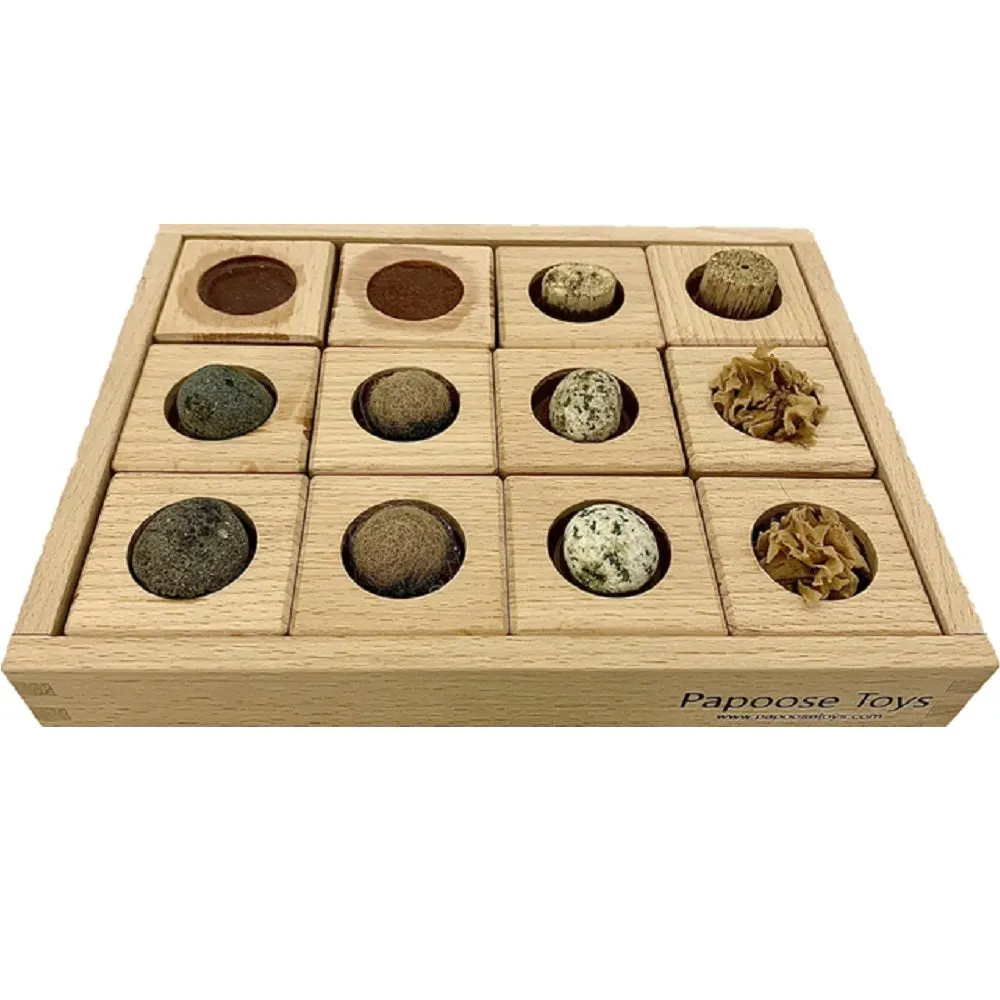 Wood Sensory Blocks - 12 pieces