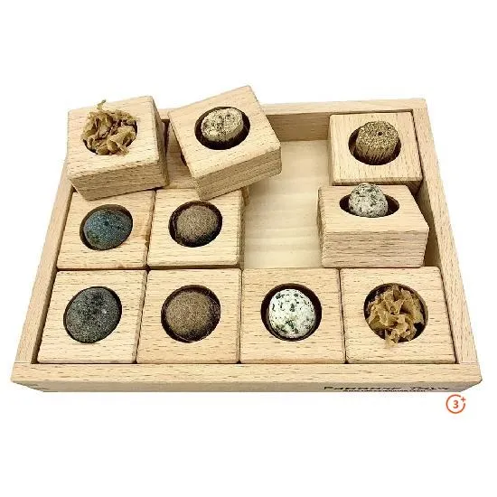 Wood Sensory Blocks - 12 pieces